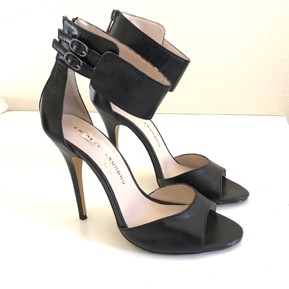 Black Ankle Strap Heels